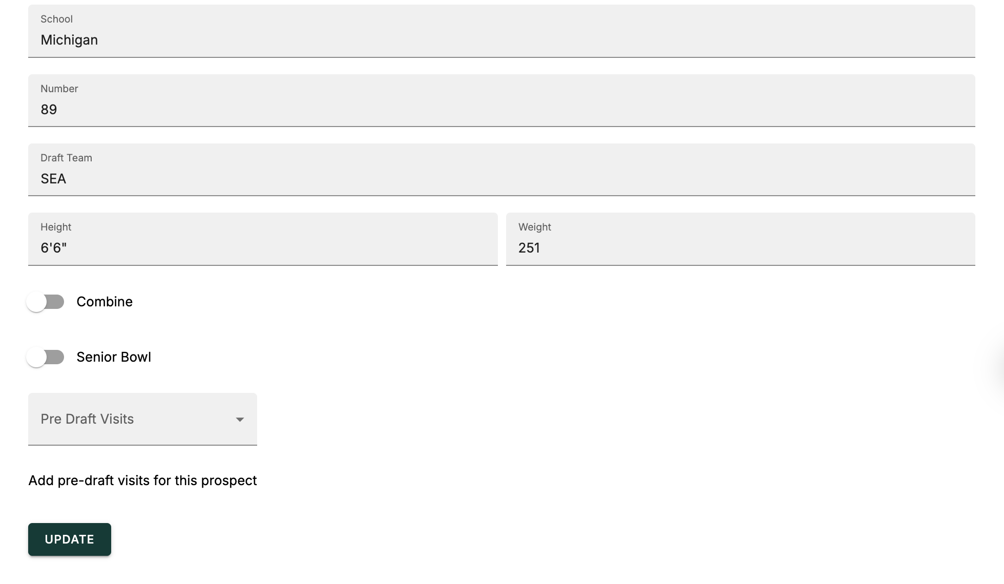 Edit Prospect form pt 2